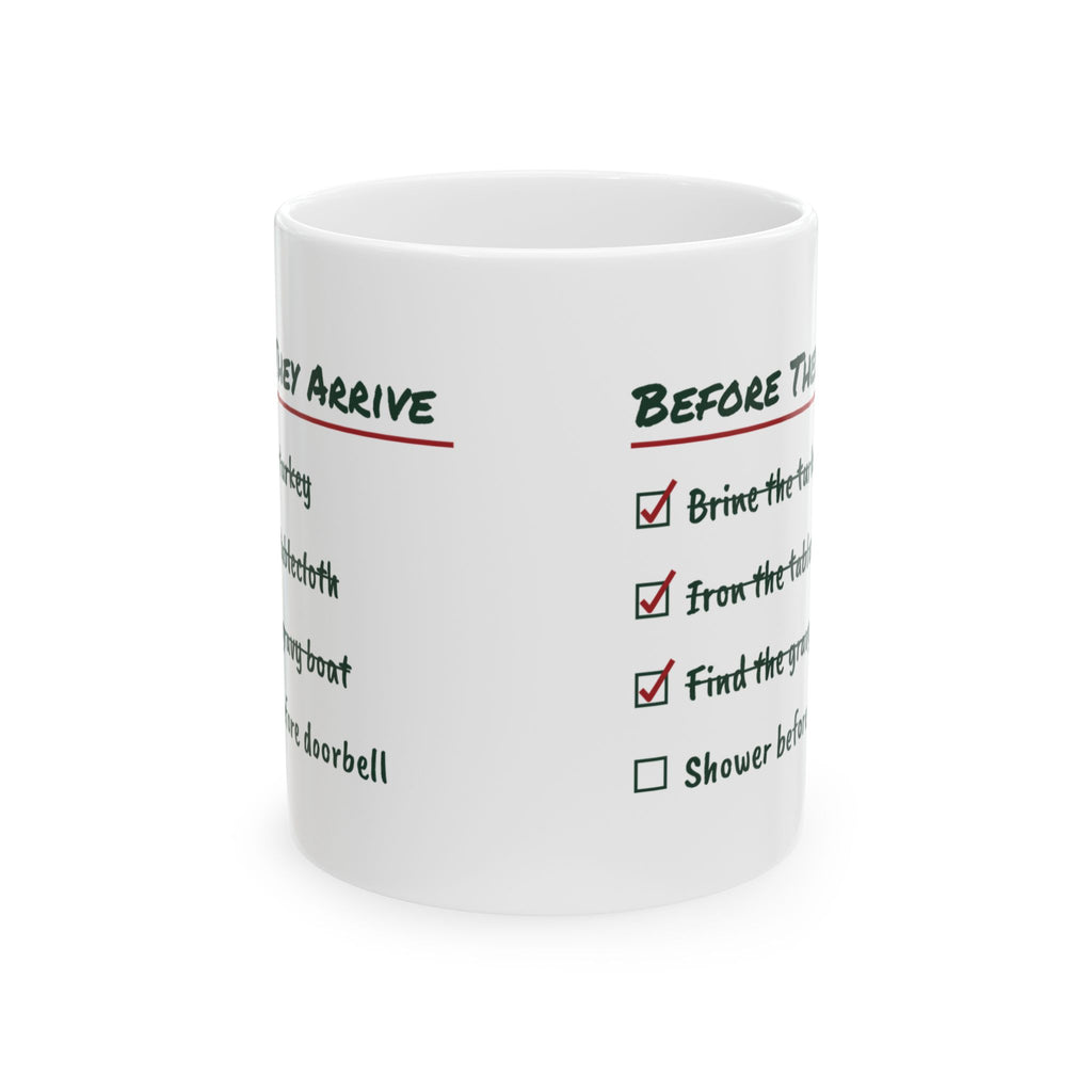 Funny Christmas Coffee Mug Before They Arrive Checklist For Hosts