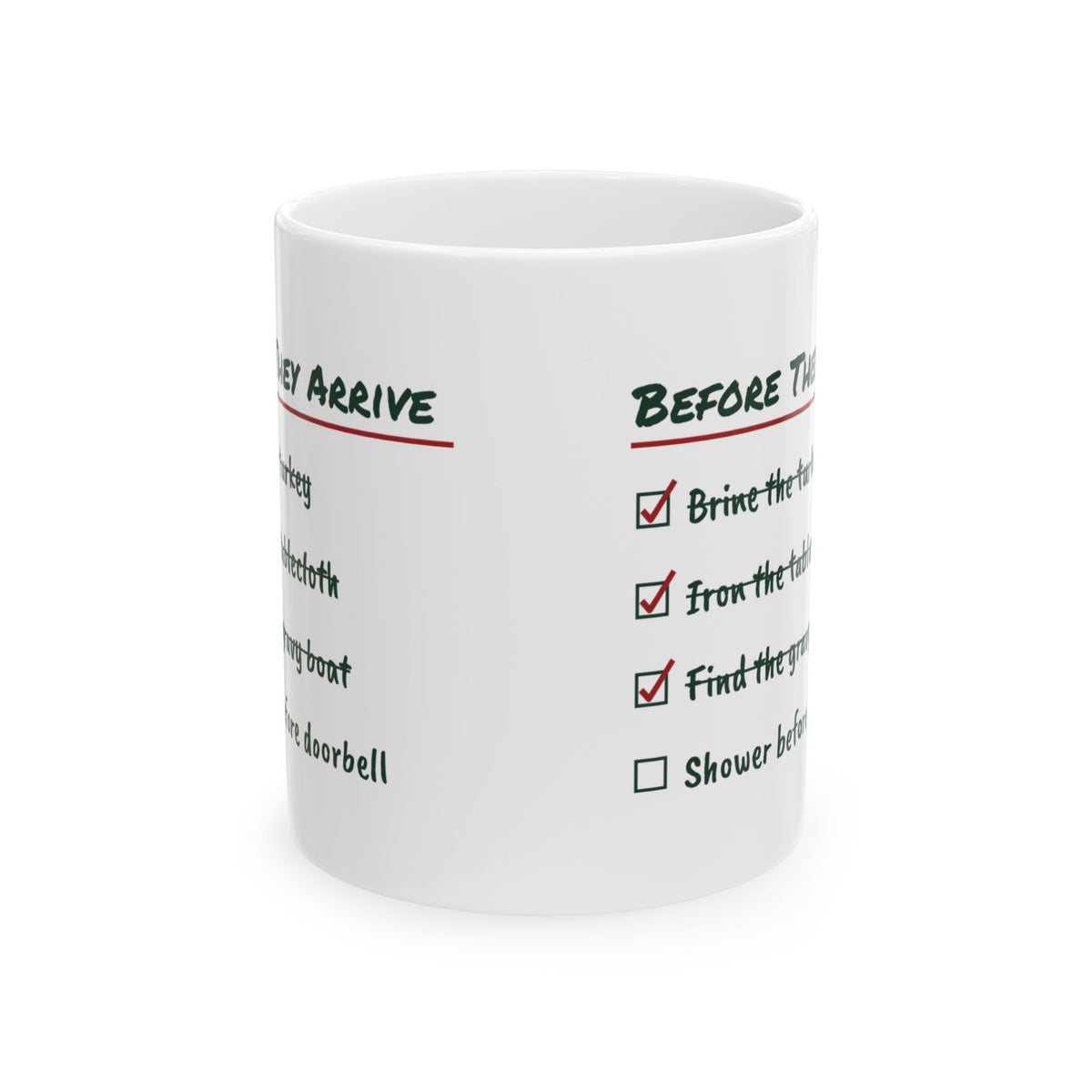 Funny Christmas Coffee Mug Before They Arrive Checklist For Hosts