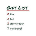 Funny Christmas Sticker Gift List Who Is Gary For Shoppers