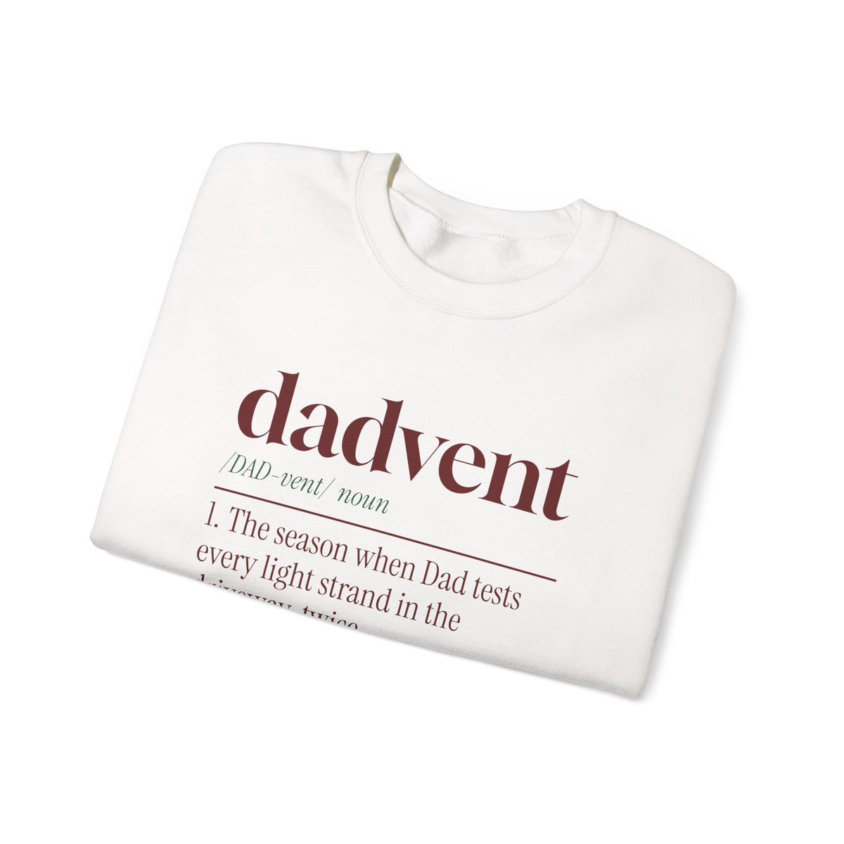 Funny Christmas Dad Sweatshirt Dadvent Dictionary Definition