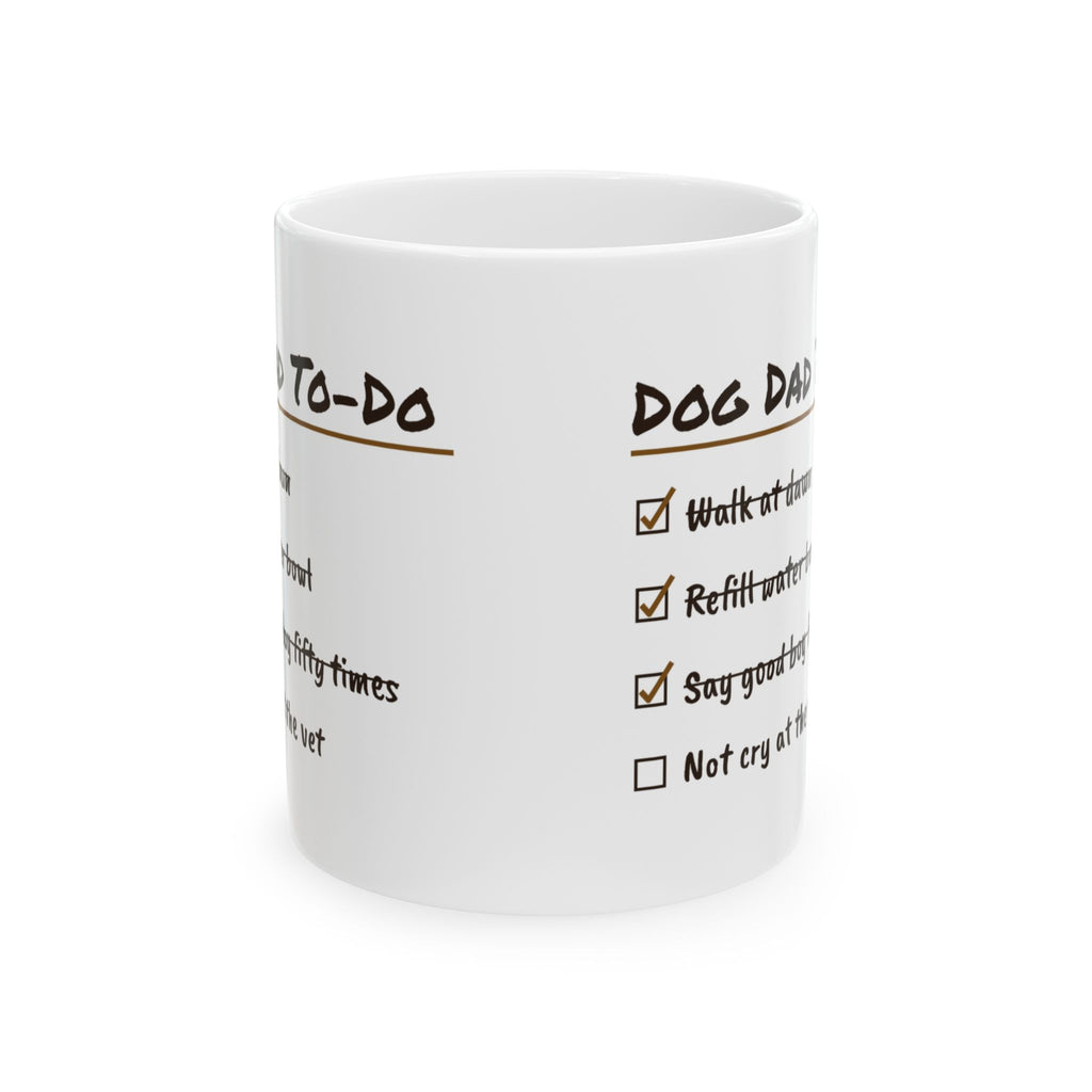 Funny Dog Dad Coffee Mug Checklist To-Do For Dog Dads