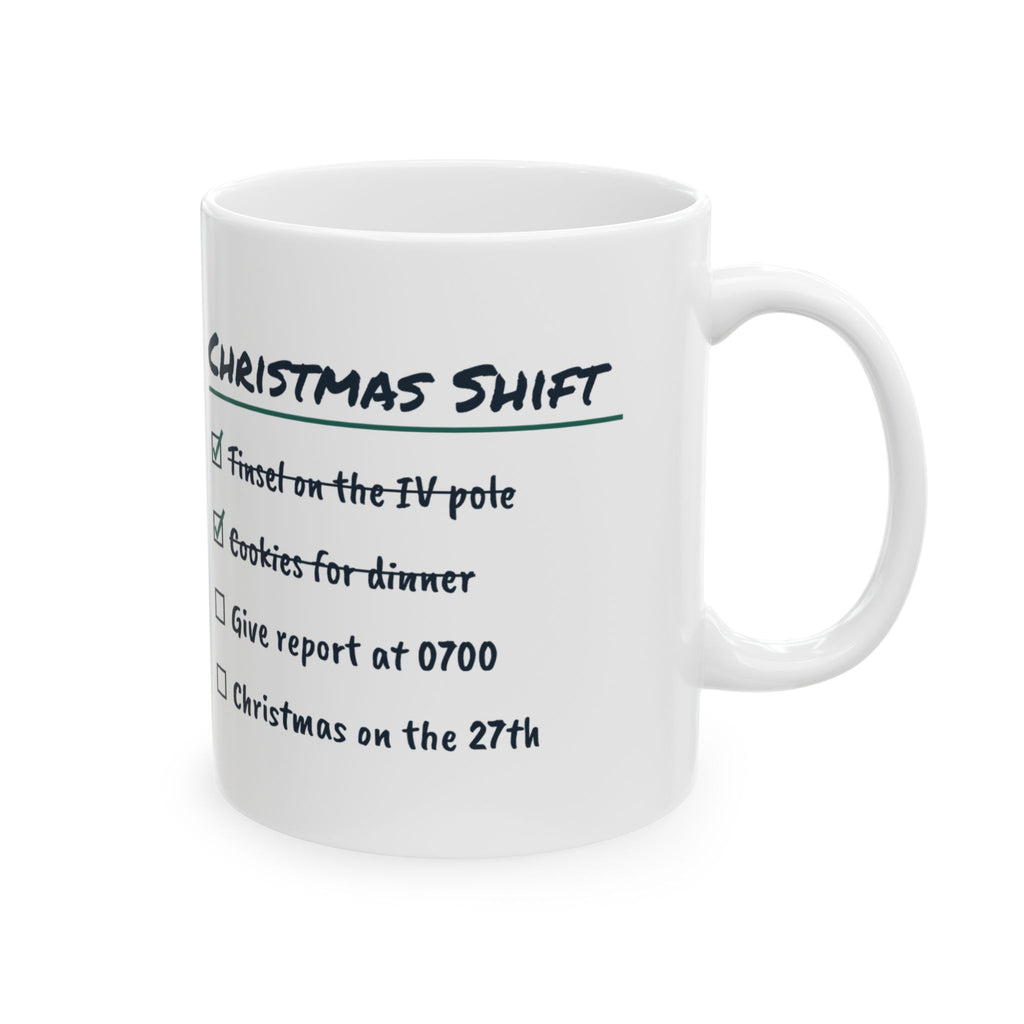 Funny Christmas Nurse Coffee Mug Christmas Shift Checklist