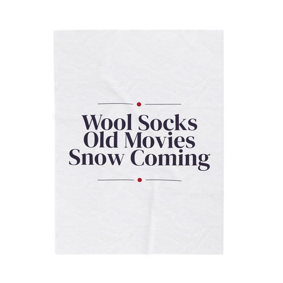 Christmas Cozy Throw Blanket Wool Socks Old Movies Snow Coming