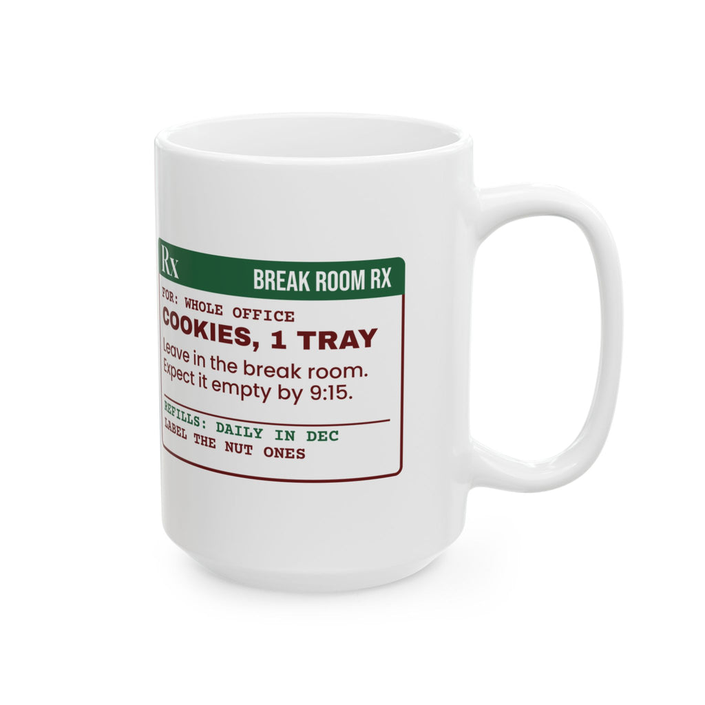 Funny Christmas Coworker Coffee Mug Cookies Gone By 9:15 Prescription