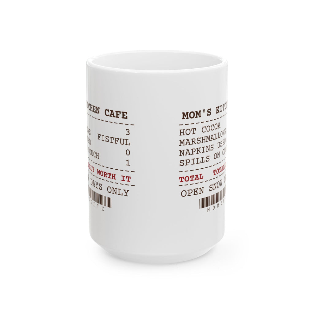 Funny Christmas Coffee Mug Mom's Kitchen Cafe Cocoa Receipt For Moms
