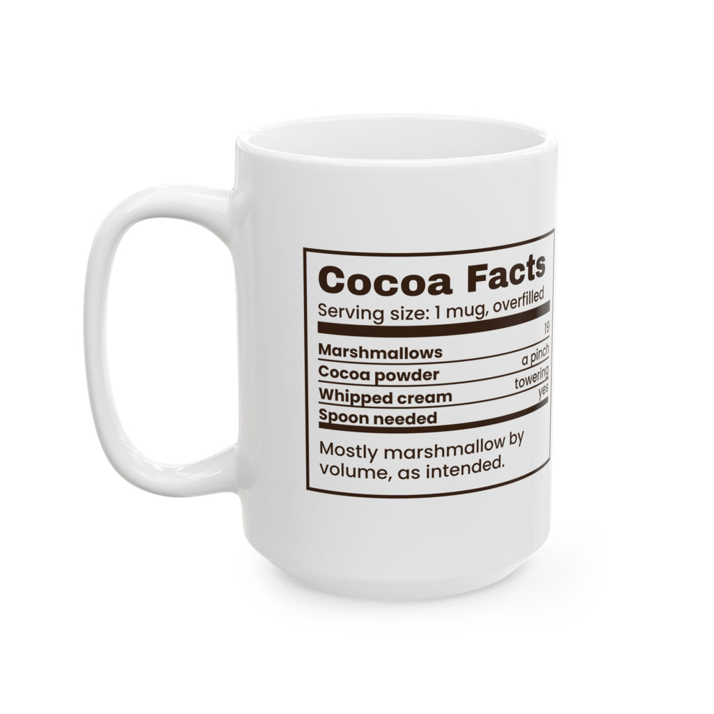 Funny Hot Cocoa Christmas Coffee Mug Cocoa Facts Marshmallows 19