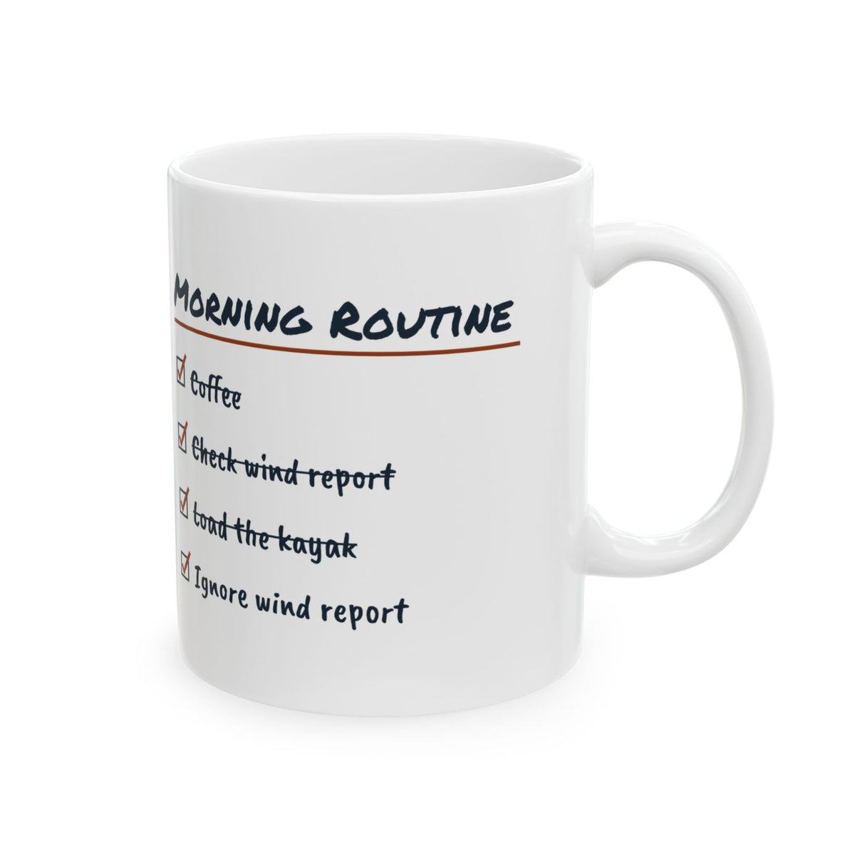 Kayaking Coffee Mug Ignore The Wind Report