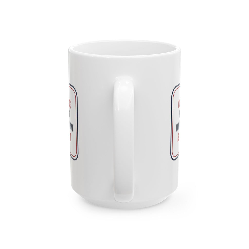 Funny Christmas Coffee Mug Presents Under Review By The Cat Sign