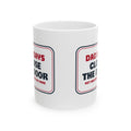 Funny Dad Christmas Coffee Mug Close The Door Not Heating The Yard