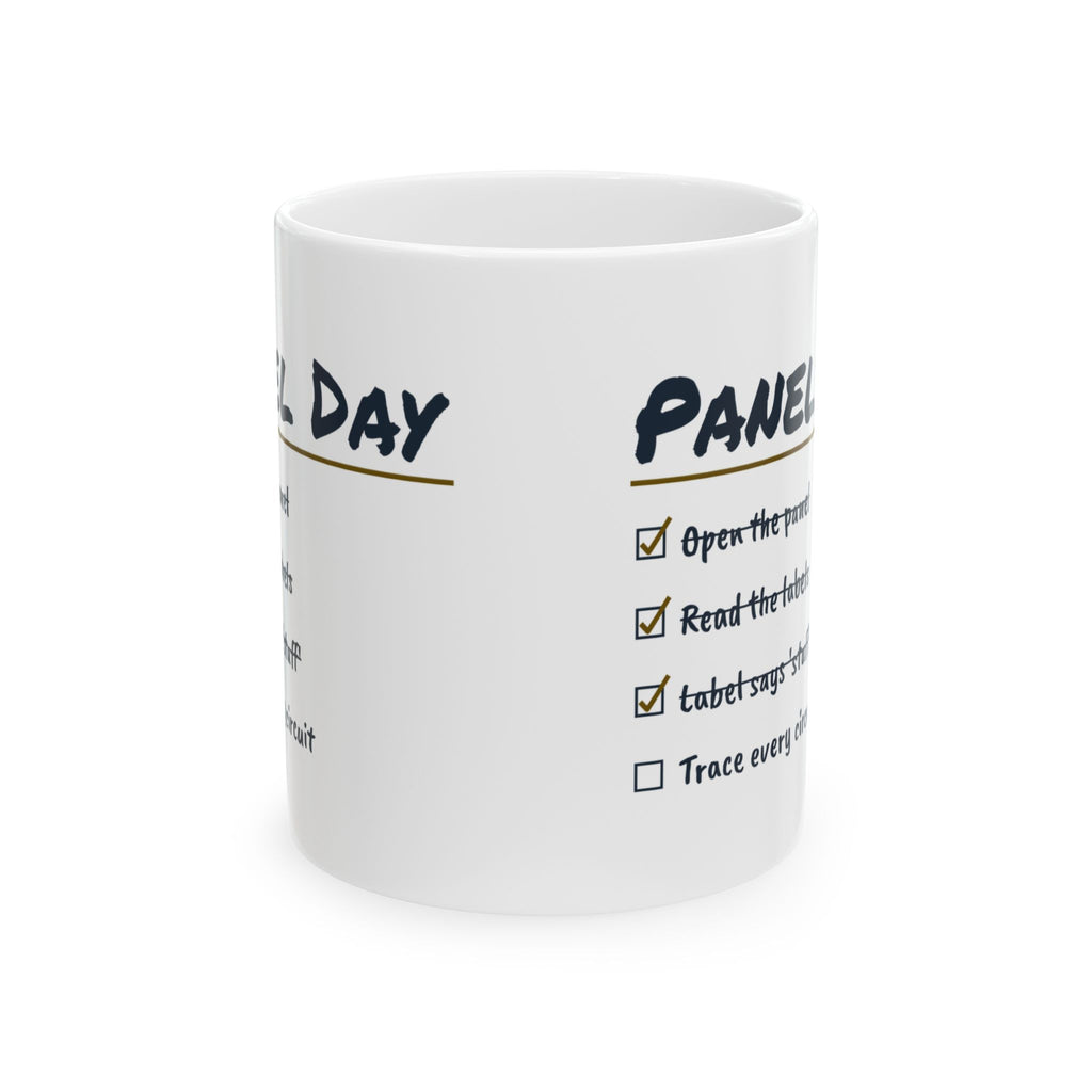 Funny Electrician Coffee Mug Breaker Labeled Stuff