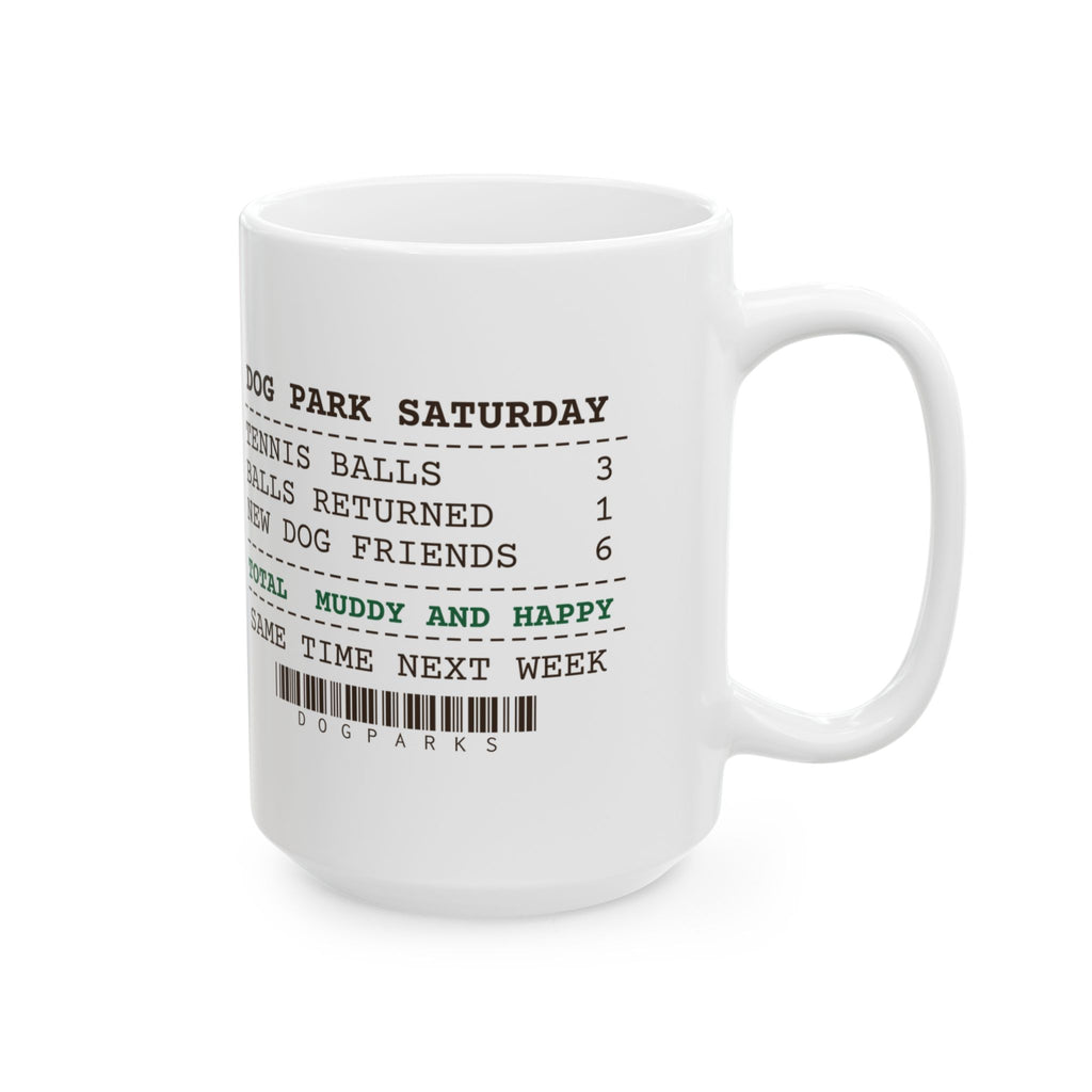 Funny Dog Dad Coffee Mug Three Tennis Balls One Came Back Receipt