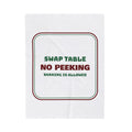 Funny White Elephant Throw Blanket No Peeking Shaking Is Allowed