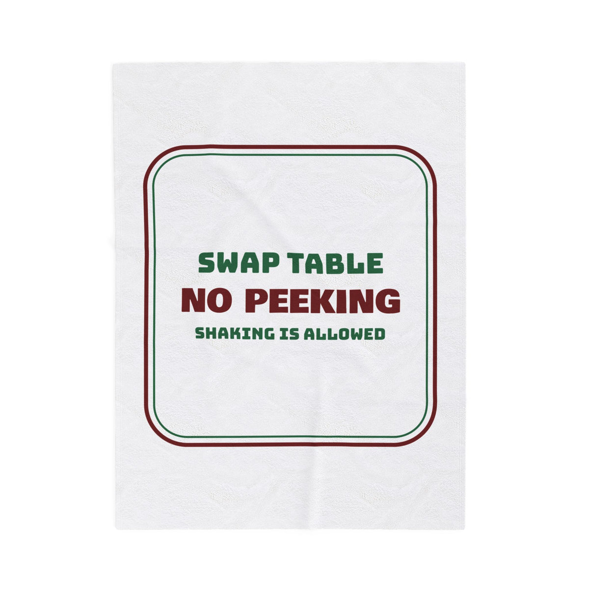 Funny White Elephant Throw Blanket No Peeking Shaking Is Allowed