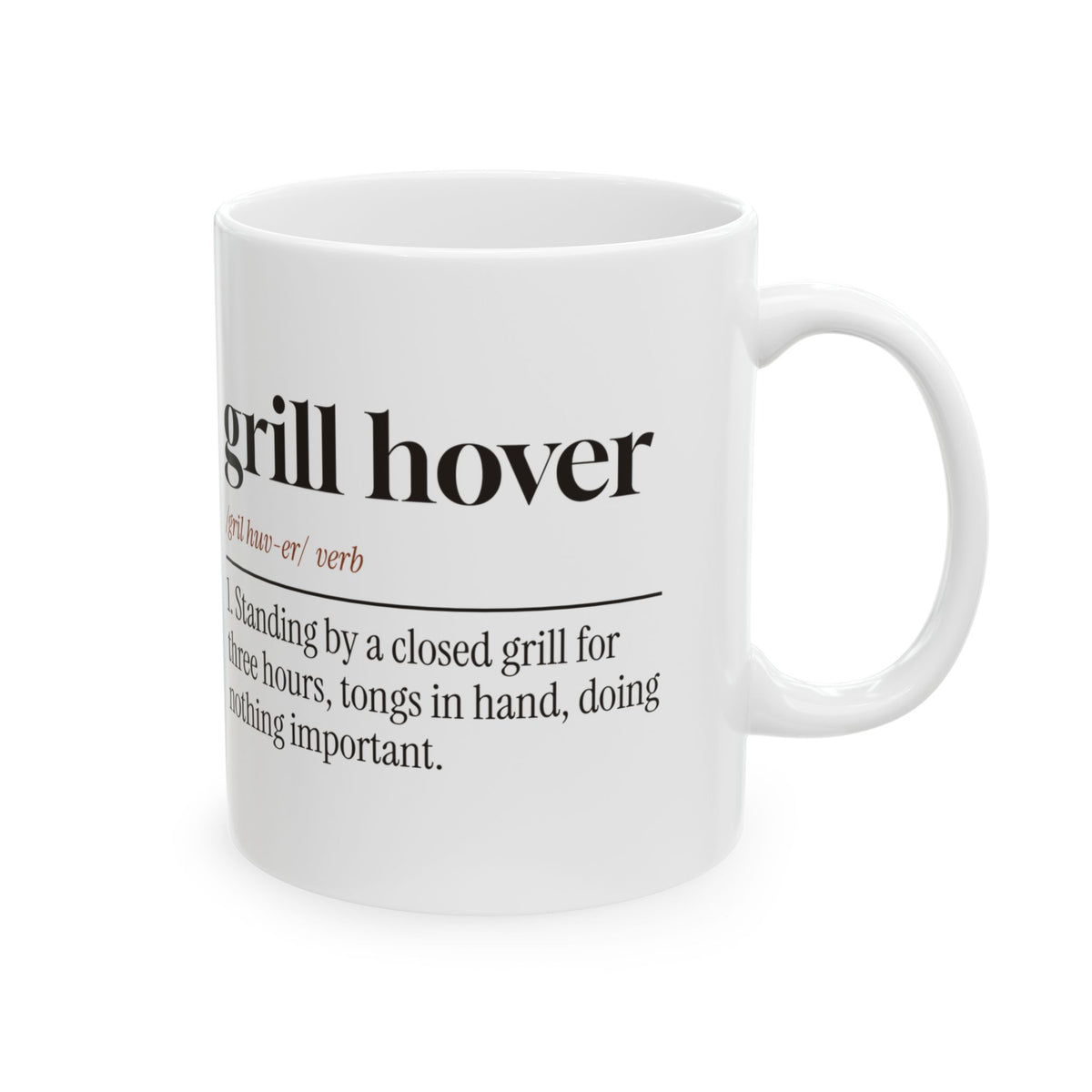 Funny BBQ Mug Grill Hover Dictionary Definition For Grill Lovers