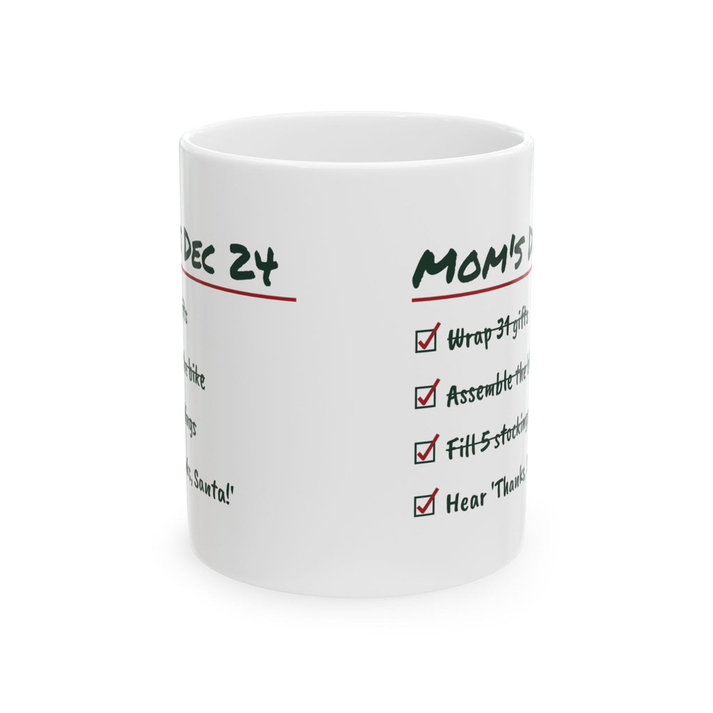 Funny Christmas Coffee Mug Mom's Christmas Eve Checklist For Mom