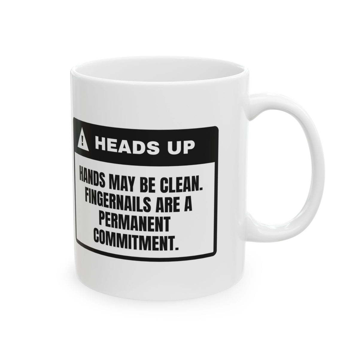 Mechanic Coffee Mug Clean Hands Permanent Fingernails