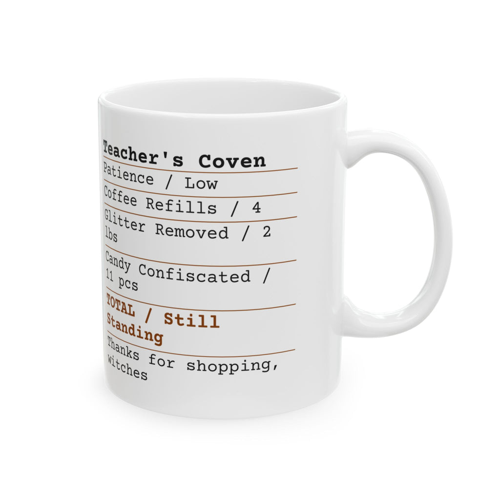 Funny Teacher Mug Teachers Coven Receipt Halloween Coffee Cup