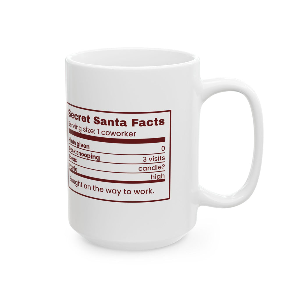 Funny Christmas Coworker Coffee Mug Secret Santa Facts Label