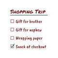 Funny Christmas Shopping Sticker Gifts Bought Zero Checklist