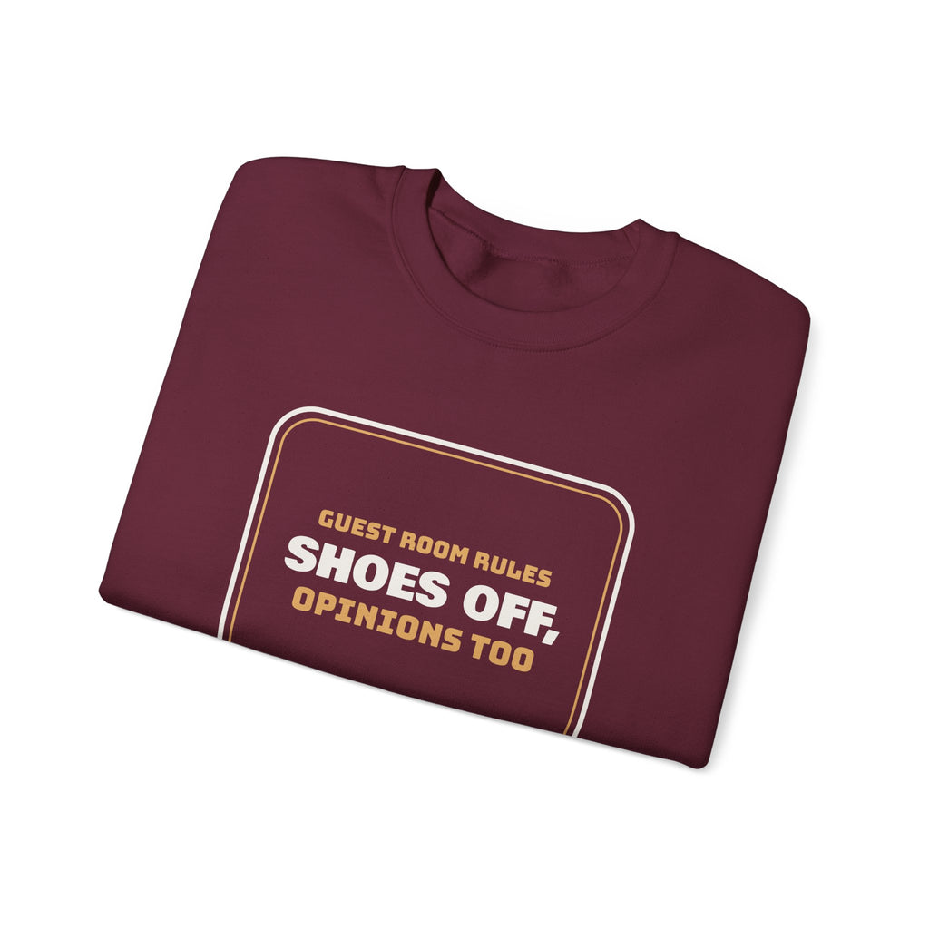 Funny Christmas In-Laws Sweatshirt Shoes Off Opinions Too