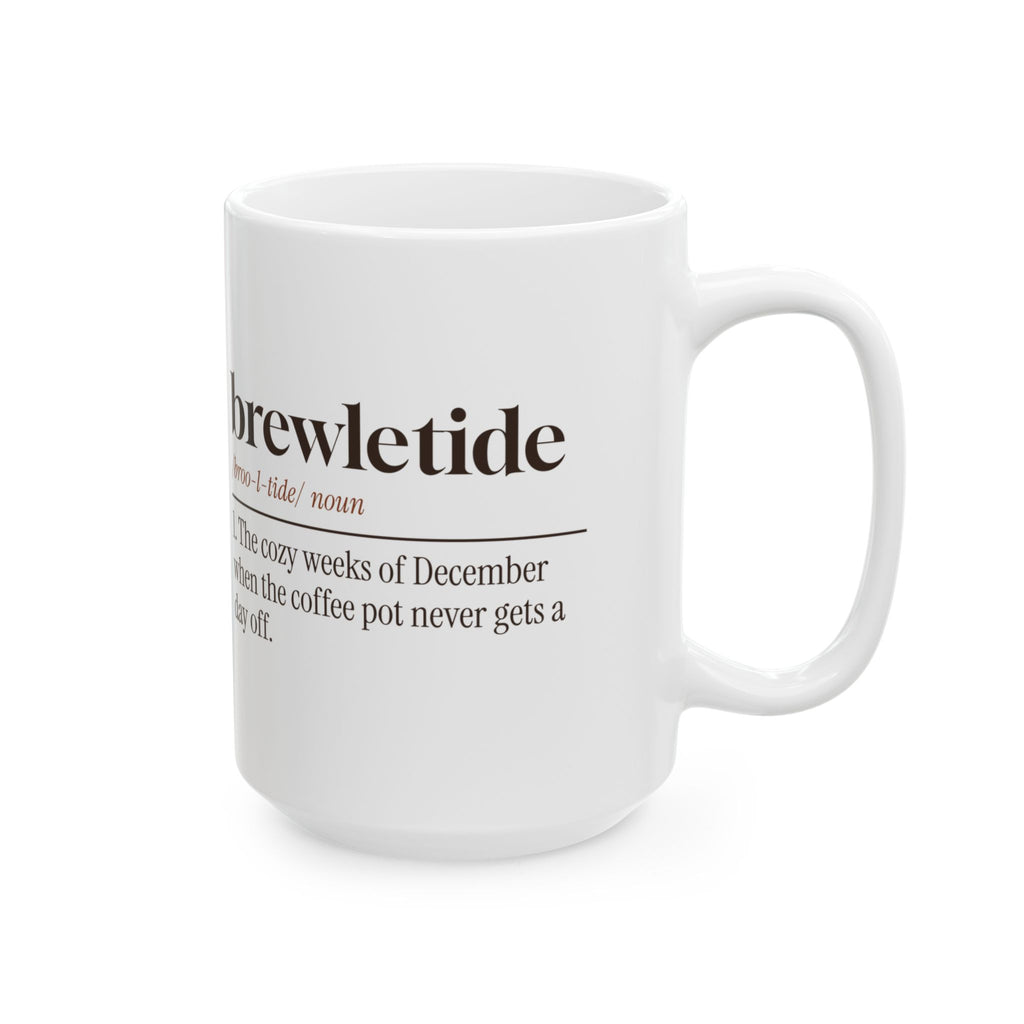 Funny Christmas Coffee Mug Brewletide Definition For Coffee Lovers