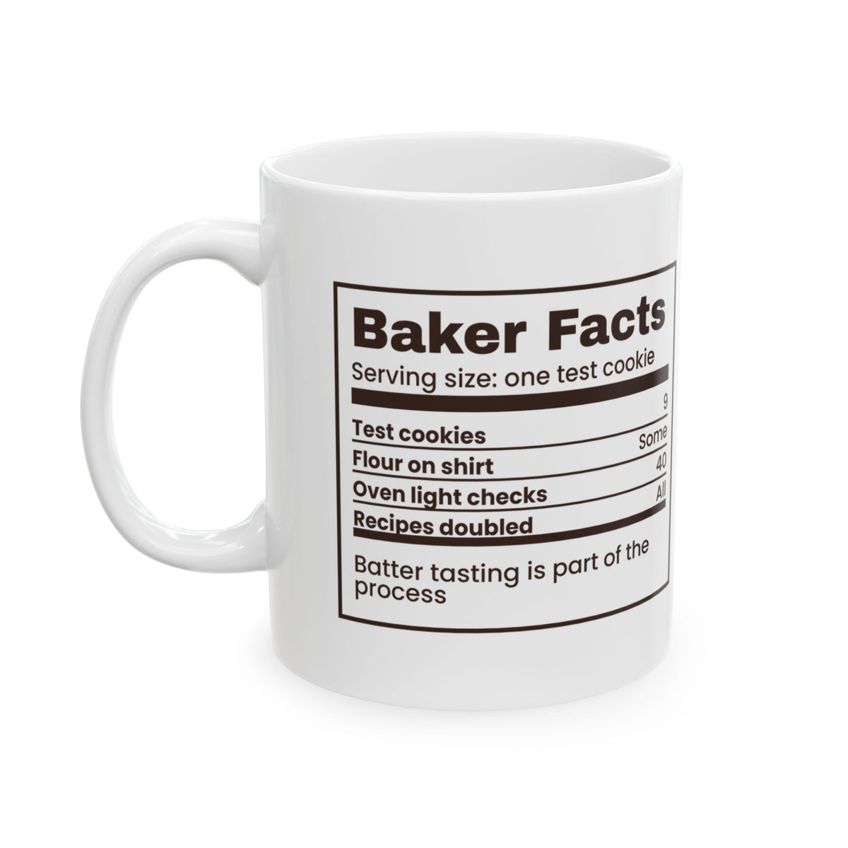 Funny Baking Mug Forty Oven Light Checks Baker Facts For Bakers