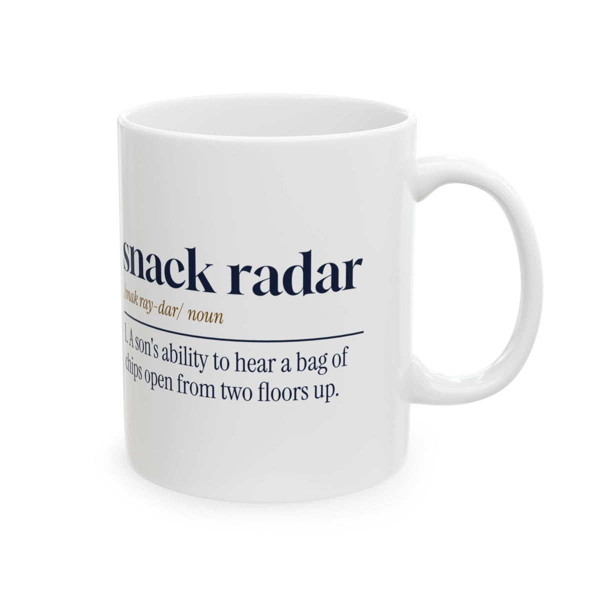 Funny Son Coffee Mug Snack Radar Dictionary Definition