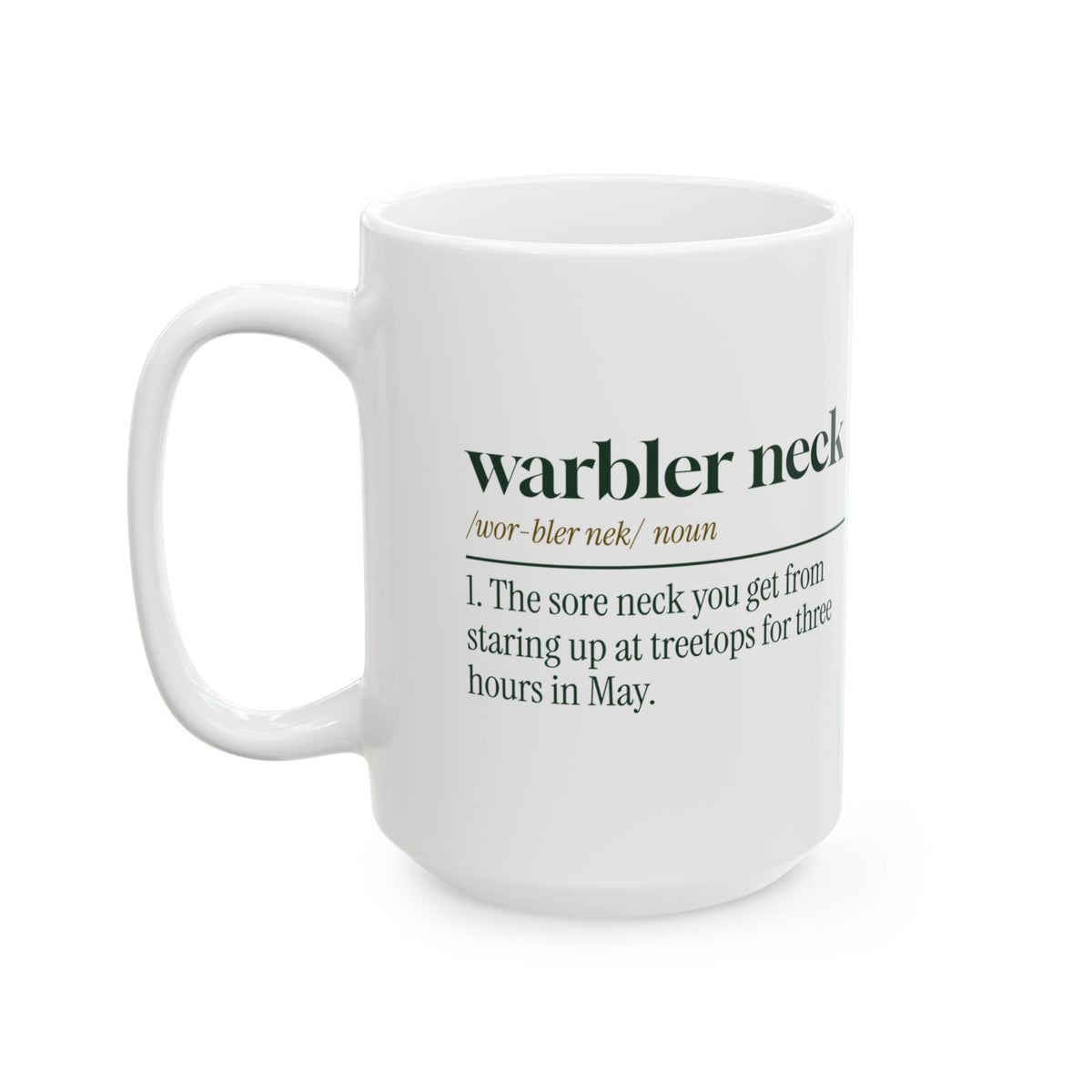 Funny Bird Watching Coffee Mug Warbler Neck Dictionary For Birders