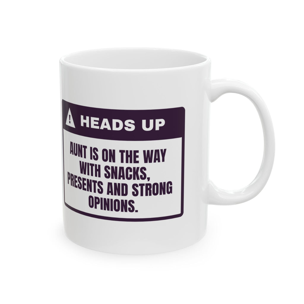 Funny Aunt Coffee Mug Aunt On The Way With Snacks And Opinions