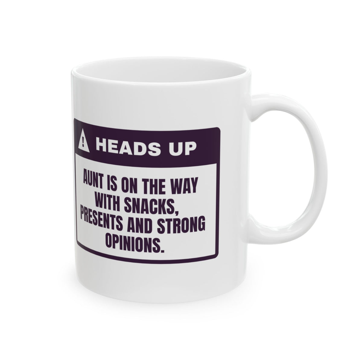 Funny Aunt Coffee Mug Aunt On The Way With Snacks And Opinions