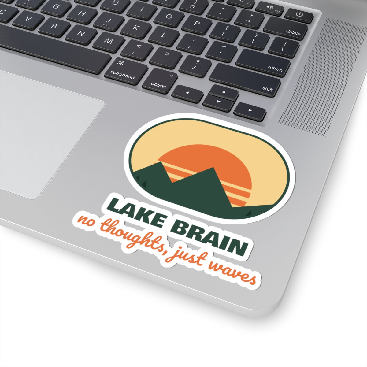 Lake Brain Sticker No Thoughts Just Waves