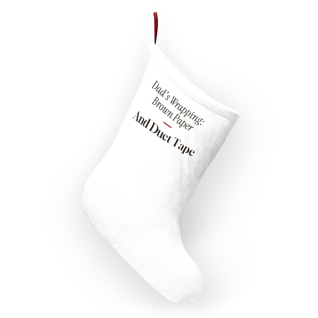 Funny Dad Christmas Stocking Dads Wrapping Brown Paper And Duct