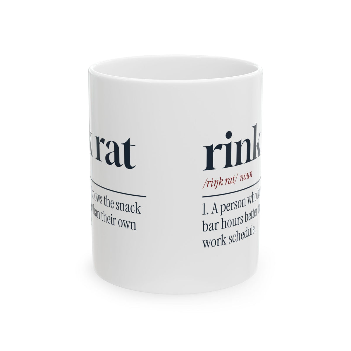Funny Hockey Coffee Mug Rink Rat Definition For Hockey Families