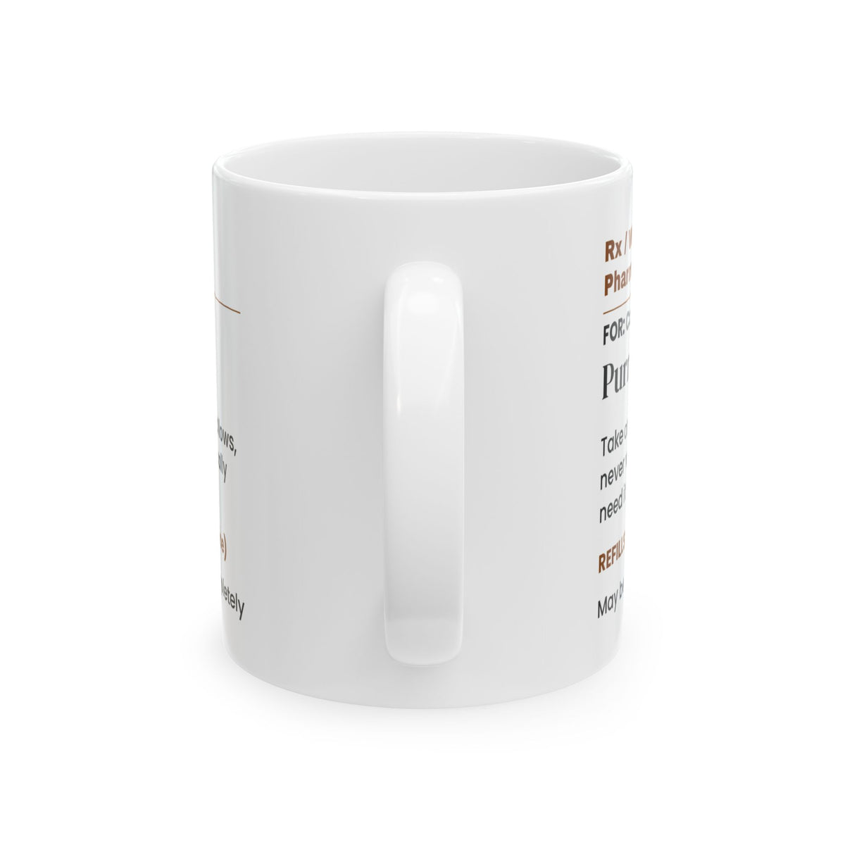 Funny Cat Valentine Coffee Mug Purr Prescription For Cat Dads