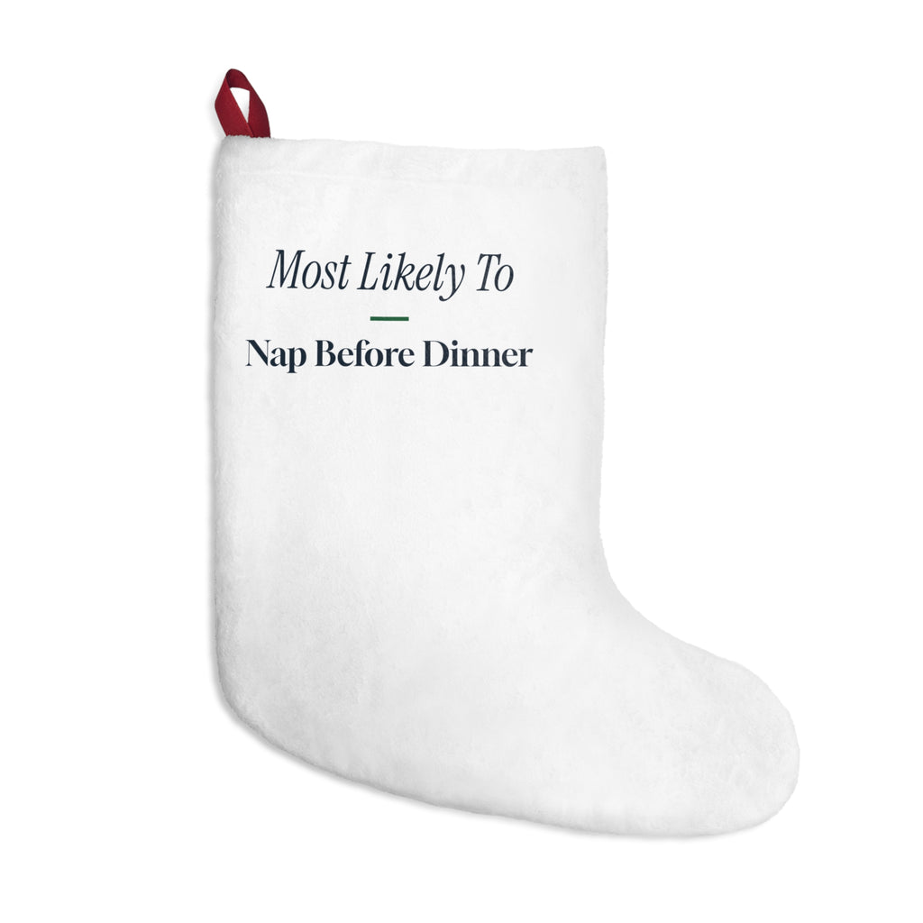 Funny Christmas Stocking Most Likely To Nap Before Dinner