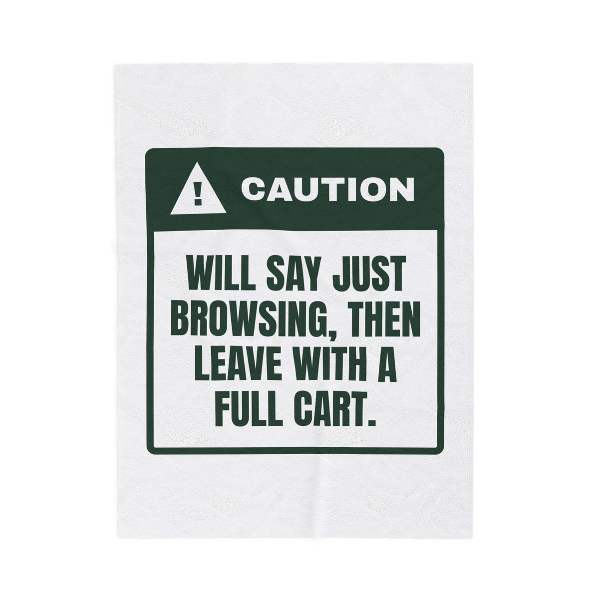 Funny Christmas Shopping Throw Blanket Just Browsing Warning For Shoppers