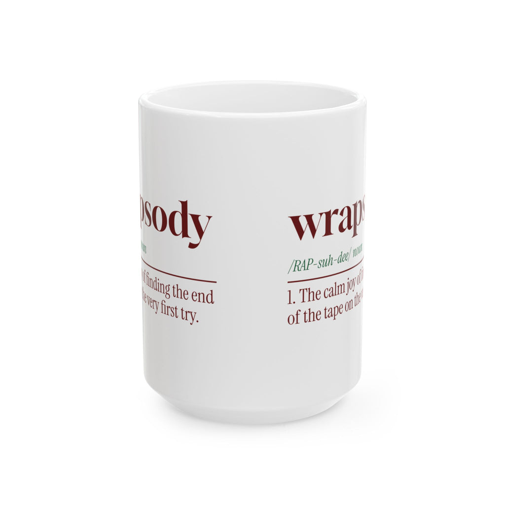 Funny Christmas Coffee Mug Wrapsody Dictionary Definition
