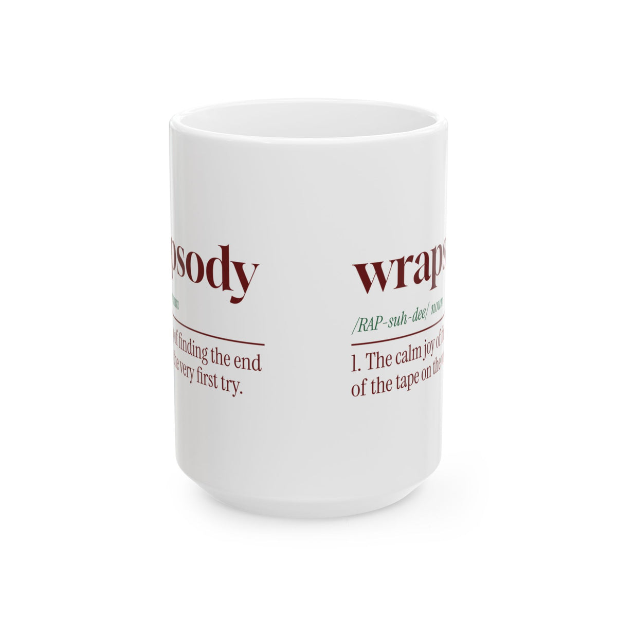 Funny Christmas Coffee Mug Wrapsody Dictionary Definition