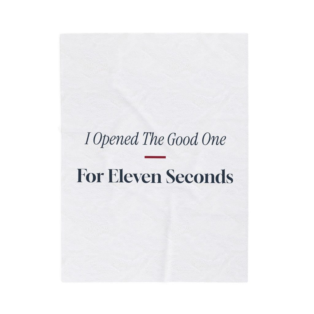 Funny White Elephant Throw Blanket I Opened The Good One Eleven Seconds