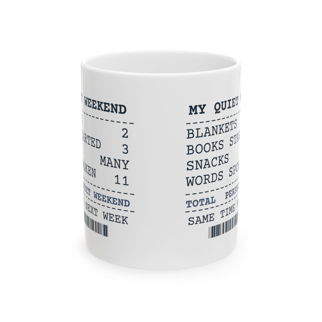 Funny Introvert Coffee Mug Words Spoken This Weekend Receipt