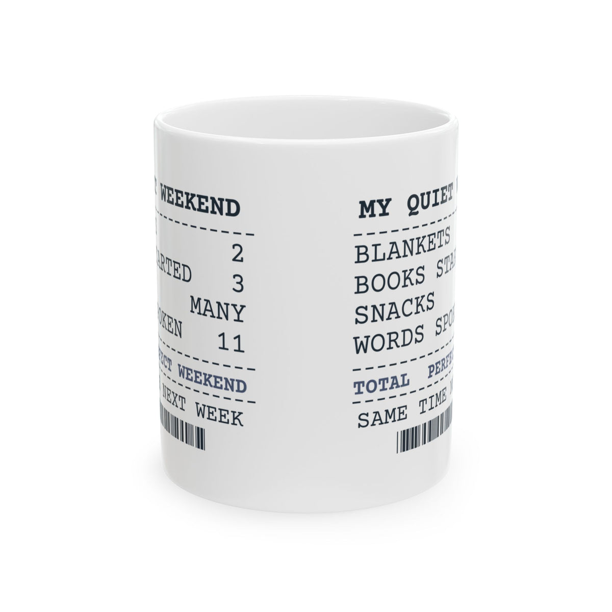 Funny Introvert Coffee Mug Words Spoken This Weekend Receipt