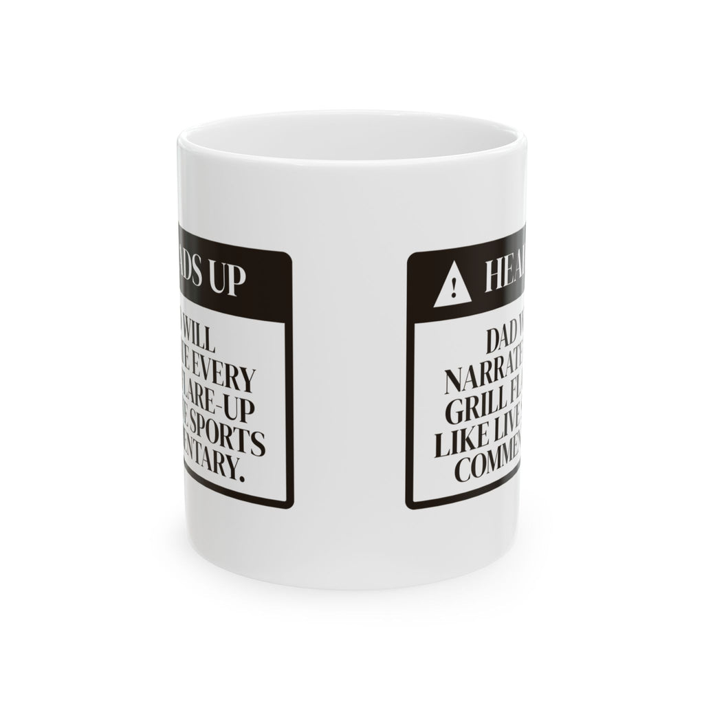 Funny Dad Grill Flare-Up Warning Coffee Mug For Dad