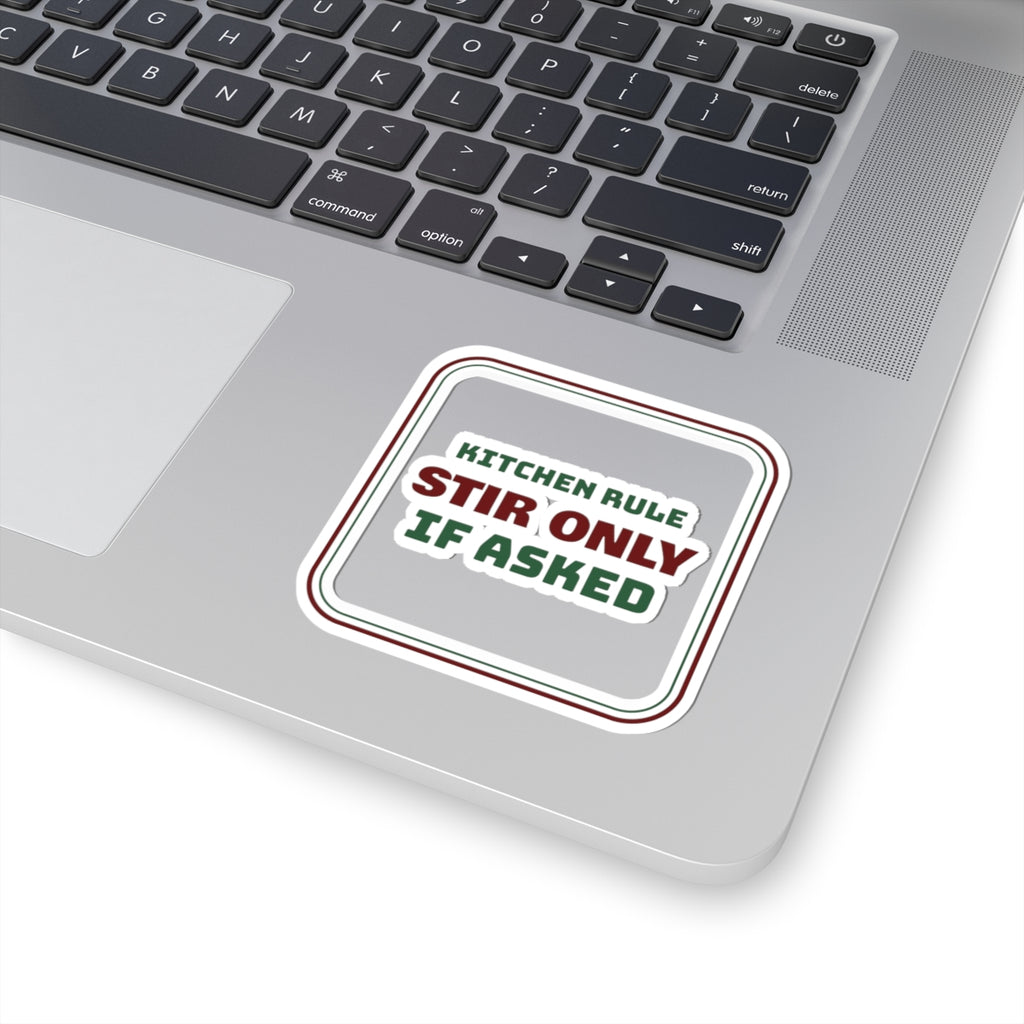 Funny Christmas Hostess Sticker Stir Only If Asked Kitchen Sign