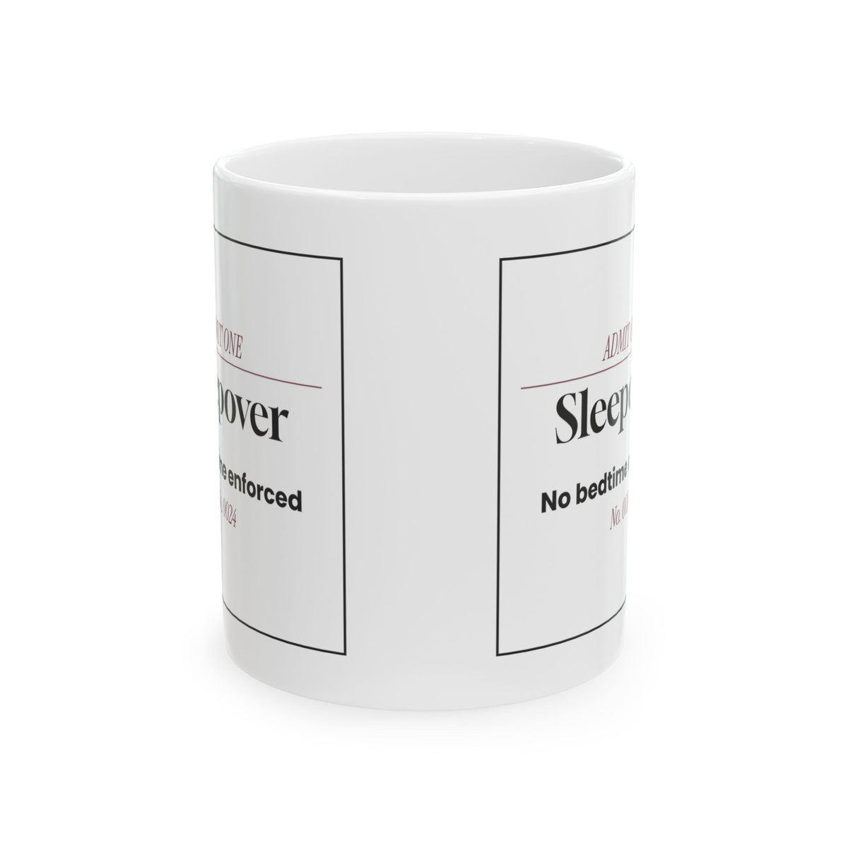Funny Grandma Ticket Coffee Mug Sleepover No Bedtime For Grandma