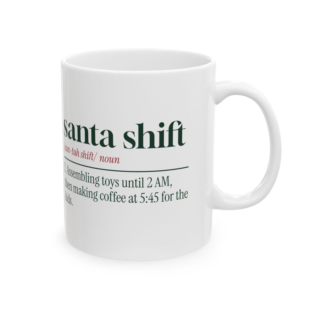 Funny Christmas Coffee Mug Santa Shift Dictionary For Parents