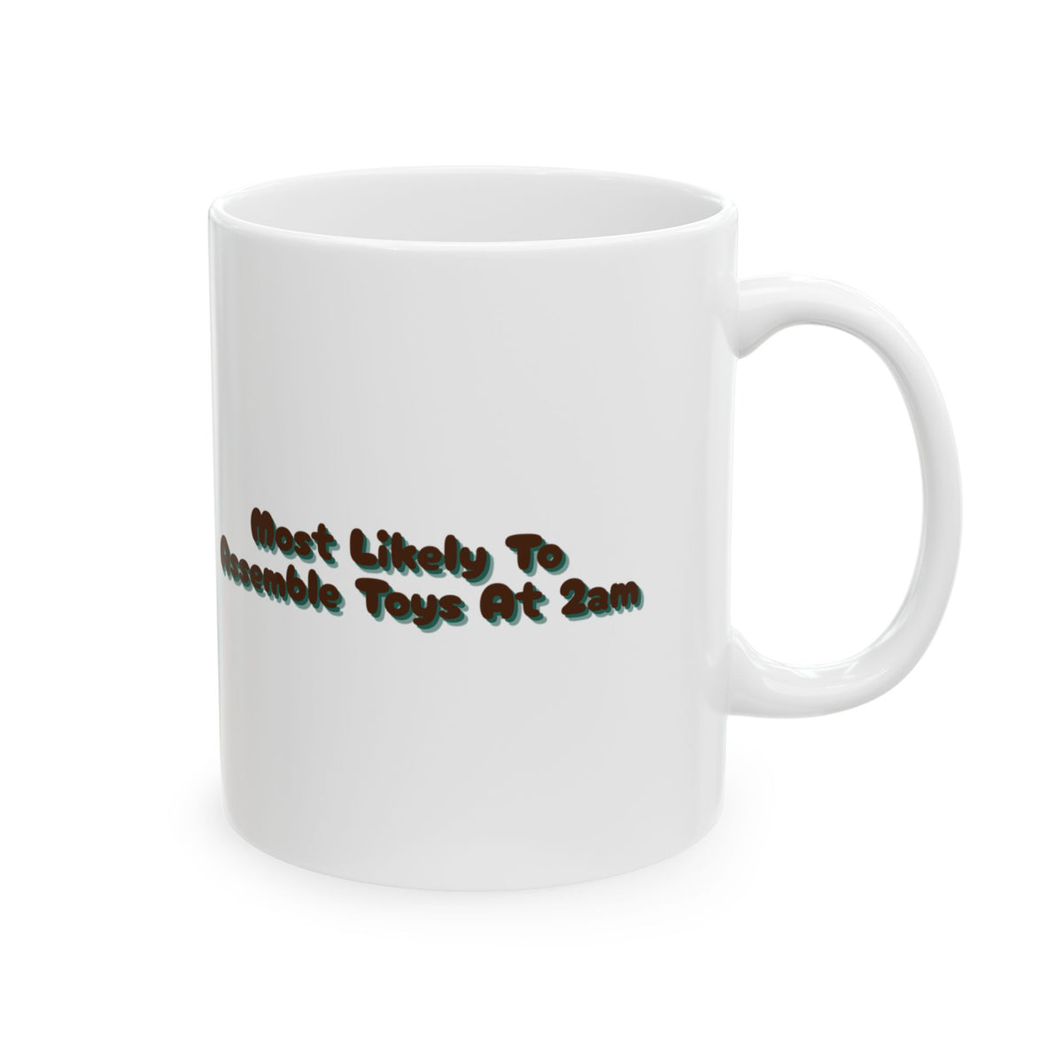 Funny Christmas Couples Coffee Mug Most Likely To Assemble Toys At 2am