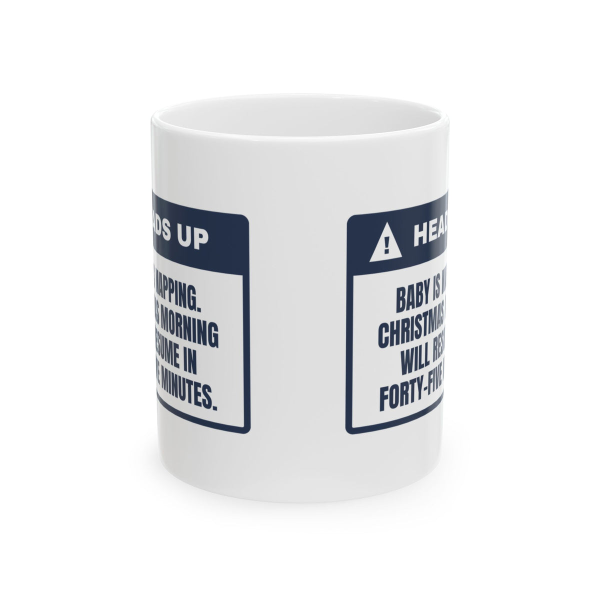 Funny Baby's First Christmas Coffee Mug Baby Is Napping Christmas Resumes