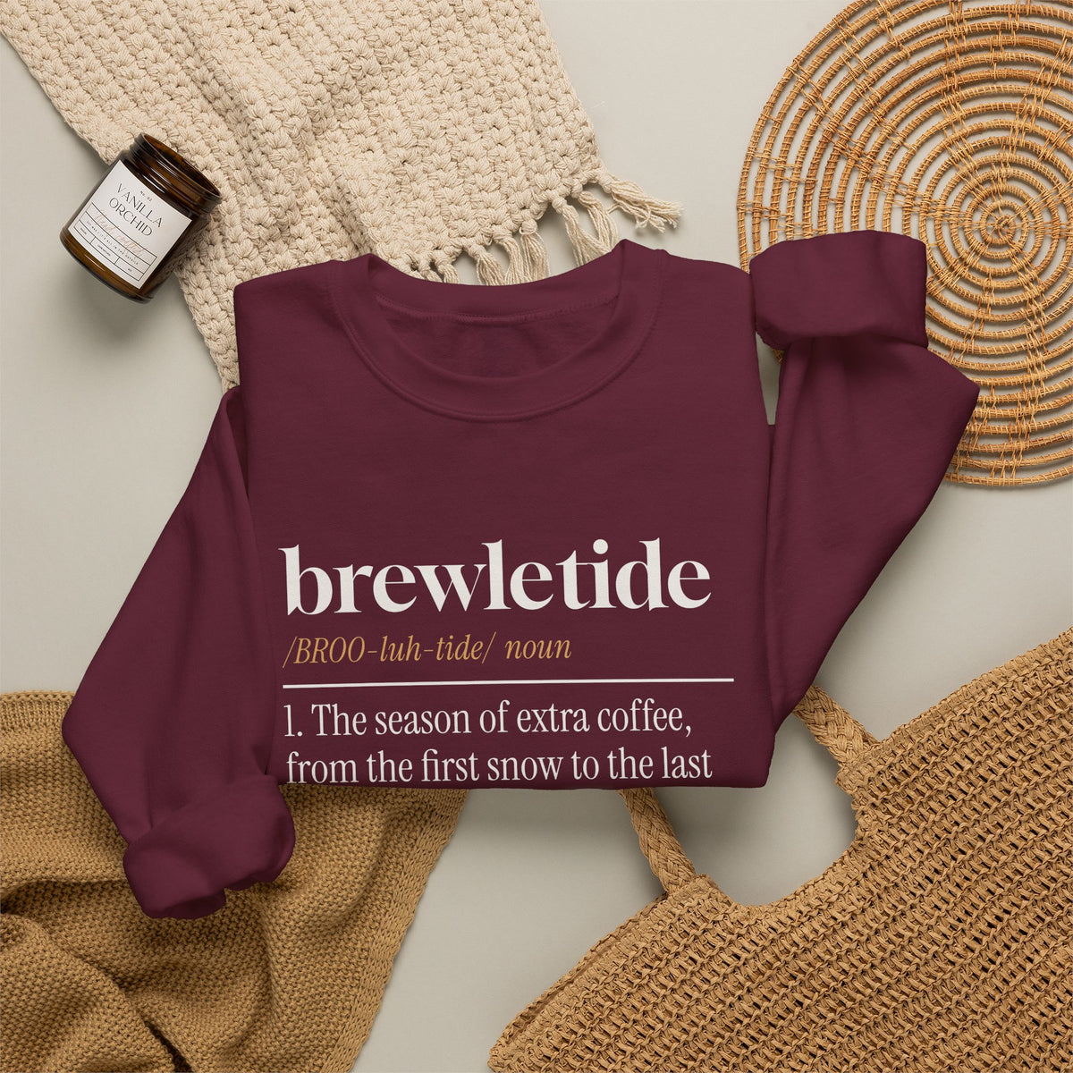 Funny Christmas Sweatshirt Brewletide Dictionary Definition