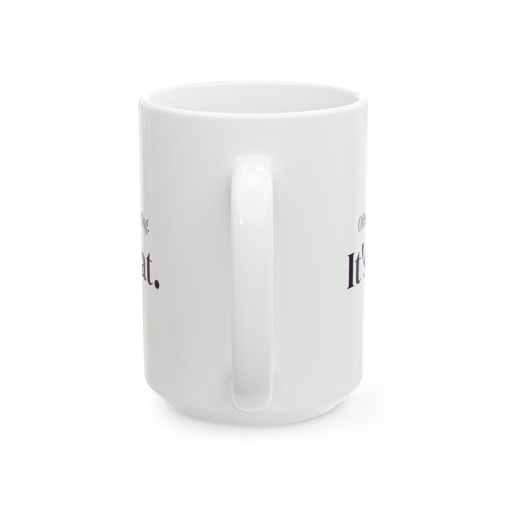 Funny Introvert Christmas Coffee Mug Offered To Walk The Dog It's A Cat