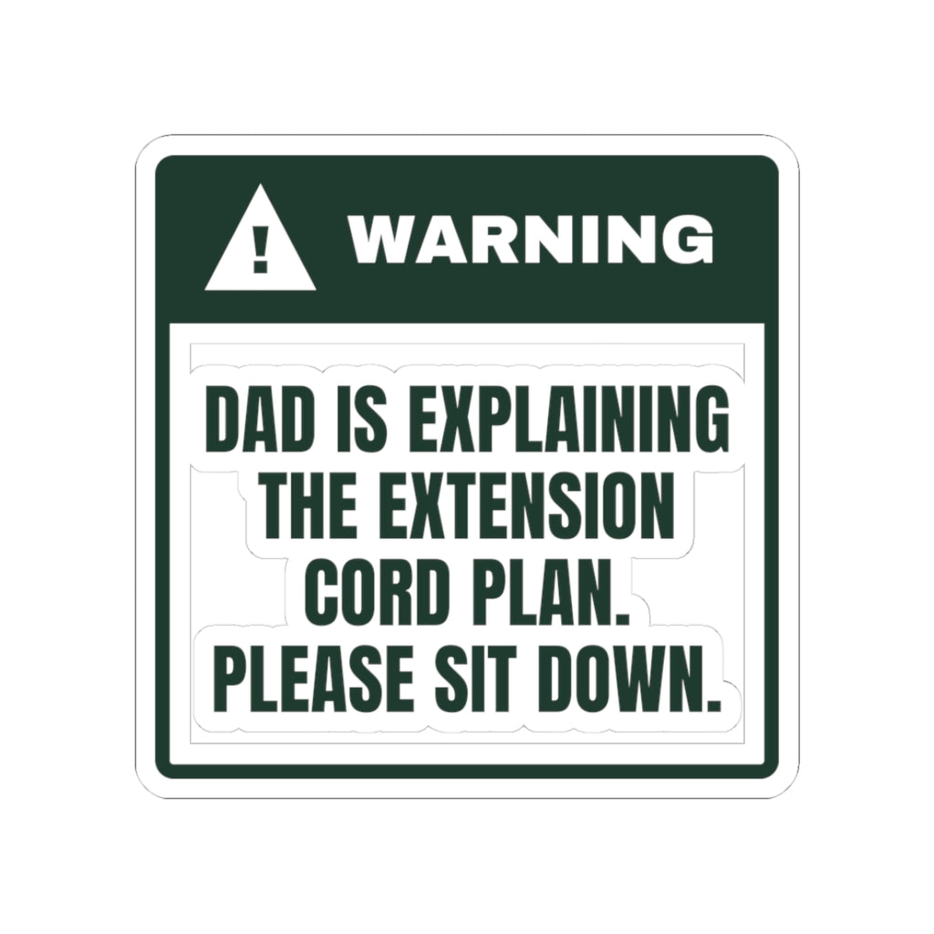 Funny Christmas Sticker Dad Has A Cord Plan Warning For Dad